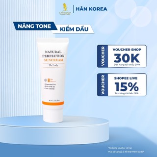 Kem chống nắng Dr. Lady Suncream SPF 50 + PA ++++ 60ml nâng tone, kiềm dầu - HÂN KOREA