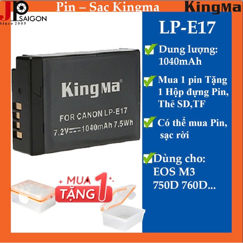 Pin Kingma thay thế cho pin máy ảnh LP-E17