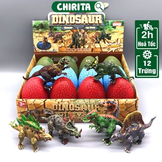 Đồ Chơi Bộ 12 Trứng Khủng Long Cho Bé - Đồ Chơi Cho Bé Trai Và Bé Gái CHIRITA