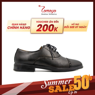 Giày tây nam công sở da bò cao cấp cột dây oxford tomoyo tmn22201