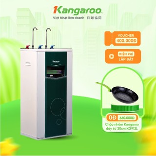 [MIỄN PHÍ LẮP ĐẶT] Thiết bị lọc nước Kangaroo RO 2 vòi, 10 lõi KG10A3 vỏ tủ VTU màu xanh(kèm carton)