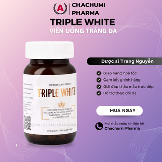 Viên uống trắng da và chống nắng triple white (glutathion)