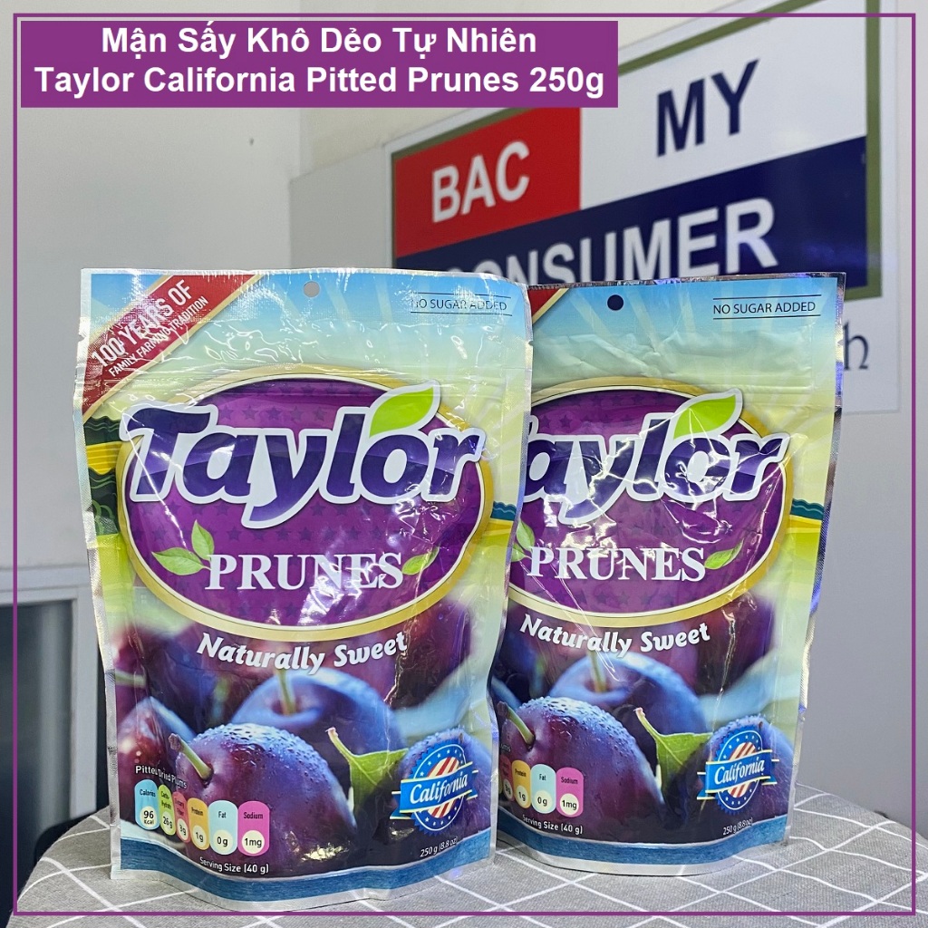 Mận khô sấy dẻo, Nước ép mận tự nhiên nguyên chất Taylor Prune Juice 946ml