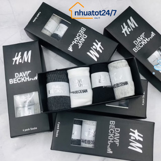 Hộp 4 tất vớ nam hm david beckham hàng xịn