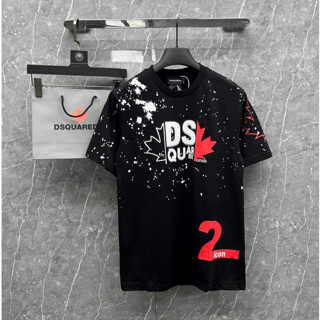 Áo Thun Nam HDshop  Áo DSQD2 Lá Đỏ Chất Vải Thun Cotton Cao Cấp 2 màu đen  trắng 40.100kg mã dsqd2đỏ
