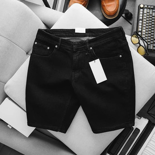 Quần short nam đen tuyền thời trang - jean co giản