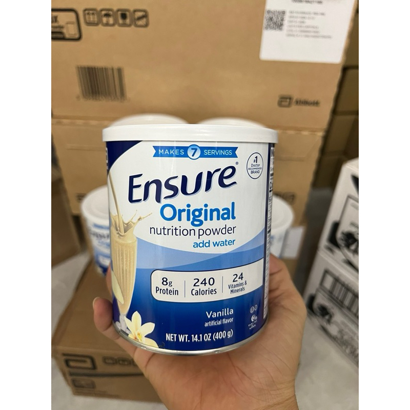 [ 01/2026 ] Sữa bột Ensure Mỹ Original Nutrition Powder hương vanilla 400g.