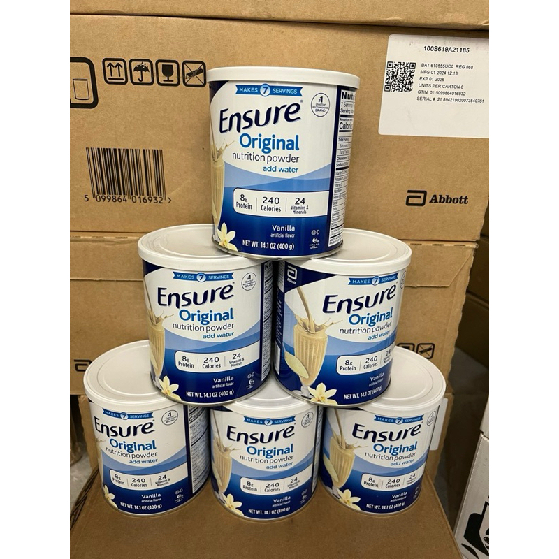 [ 01/2026 ] Sữa bột Ensure Mỹ Original Nutrition Powder hương vanilla 400g.