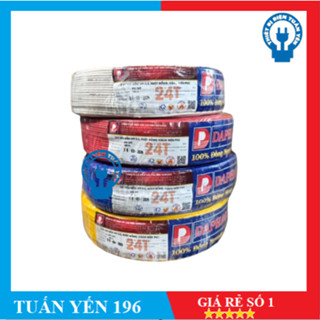  Dây điện đôi Daphaco 2x24  0.5mm  lõi đồng nguyên chất vỏ bọc nhựa PVC cao cấp cuộn 100 mét - Hàng chính hãng 