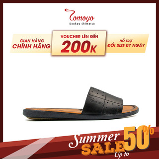 Dép Da Bò Nam Cao Cấp Tomoyo Quai Ngang TMD80001