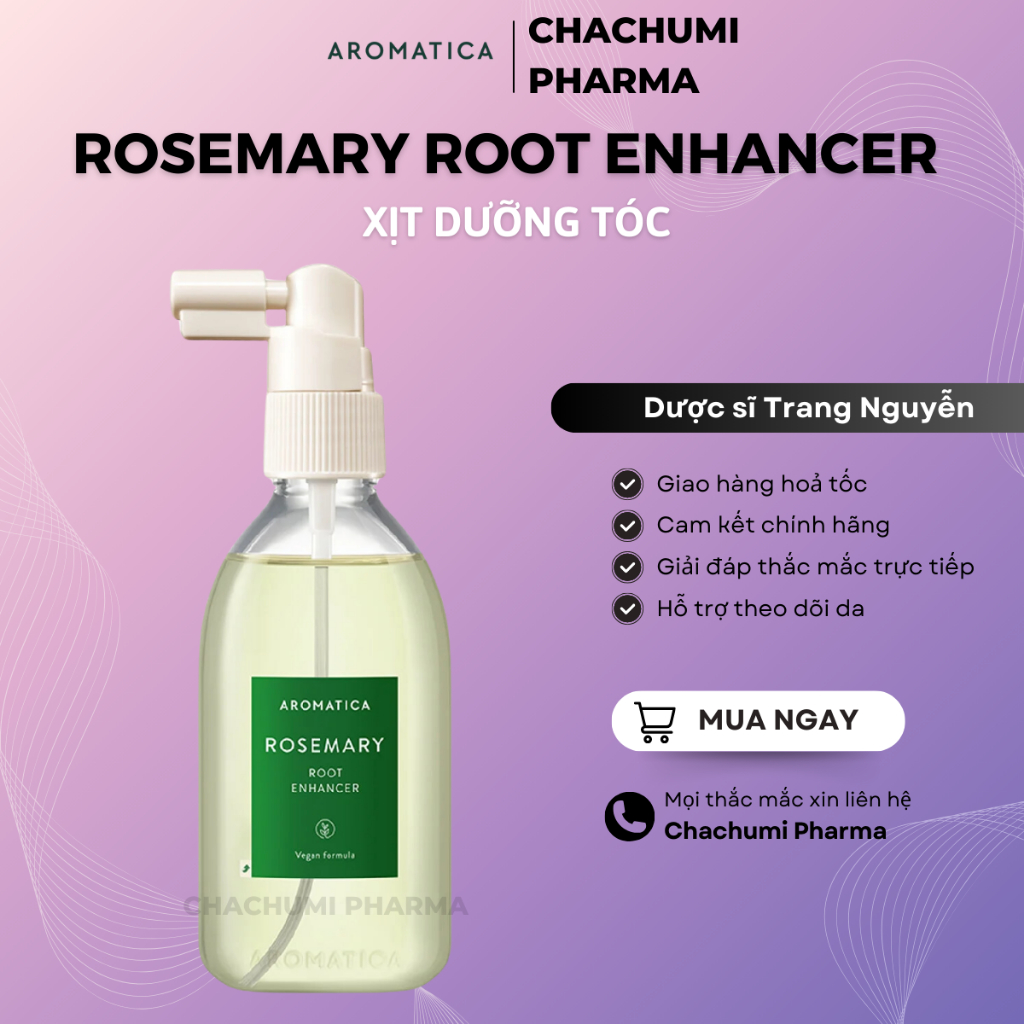 Xịt Dưỡng Tóc Aromatica Rosemary Root Enhancer 100ml