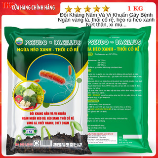 PSEUDOMONAS Chế Phẩm Sinh Học Trừ Bệnh Héo Xanh, Thối Rễ, Nứt Thân, Xì Mủ - Gói 1Kg