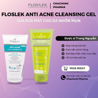 Sữa Rửa Mặt Floslek Cho Da Nhờn Mụn Anti Acne Bacterial Face Cleansing Gel 200ml