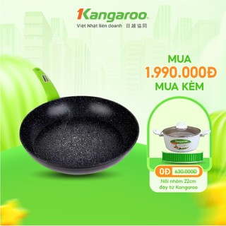 Chảo nhôm vân đá đáy từ  30cm Kangaroo KG912L