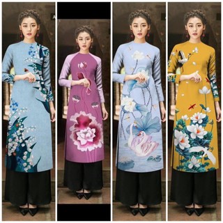 Áo dài cách tân in 3d - áo dài đẹp 2024