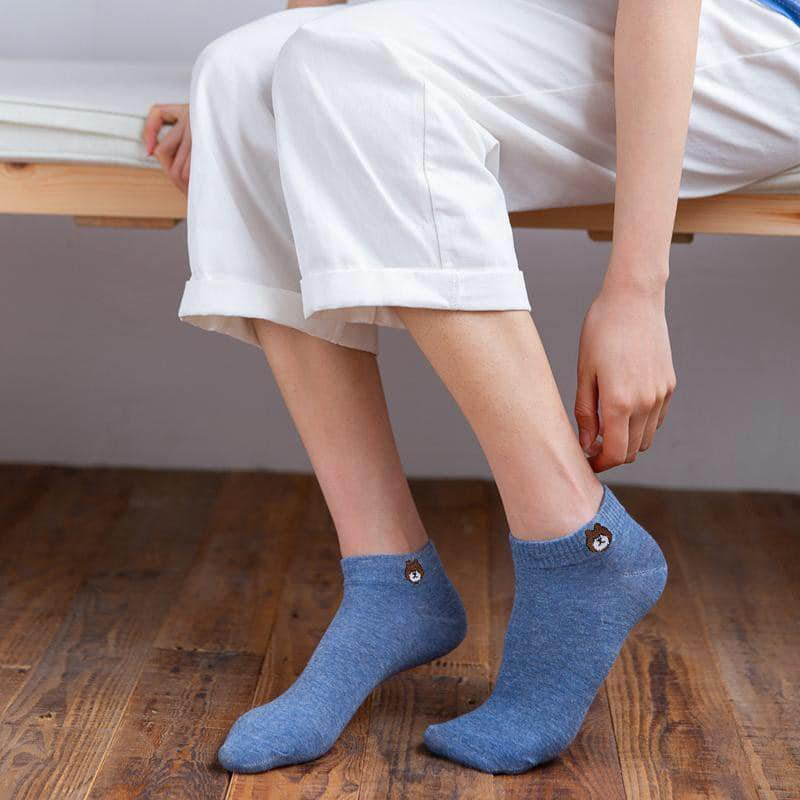 Túi 10 tất, vớ hình gấu siêu xinh, Combo 10 đôi tất gấu, set 10 đôi vớ