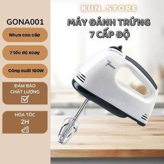 Máy Đánh Trứng xách tay GONA Mini 7 vận tốc rất mạnh Kèm 4 Thanh Đánh Bột GONA001