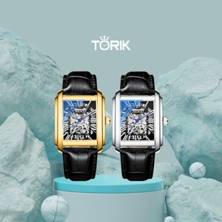 Đồng hồ cơ nam chính hãng Chenxi CX-8216 mặt vuông dây da cao cấp lịch lãm bản chuẩn Sang trọng