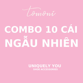 Combo 10 cái sticker gắn dép tomoni chủ đề ngẫu nhiên