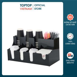 Kệ nhựa 9 ngăn 2 tầng - Dụng cụ pha chế