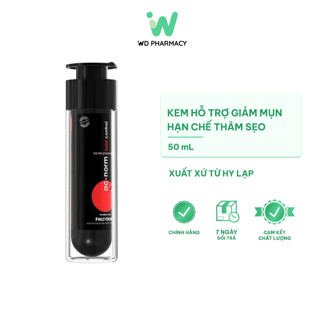 Kem hỗ trợ giảm mụn Frezyderm Ac-Norm Total Control Cream hạn chế thâm sẹo 50ml