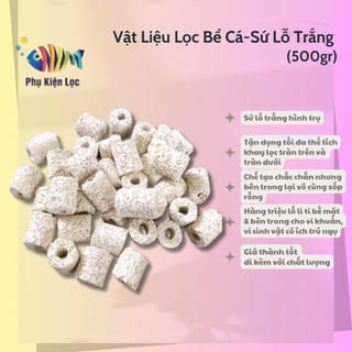 Vật Liệu Lọc Bể Cá-Sứ Lỗ Trắng (500gr)