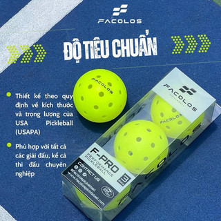 Bóng Pickleball Facolos F-Pro Performance tiêu chuẩn (USAPA) 40 lỗ với đường kính 74mm 