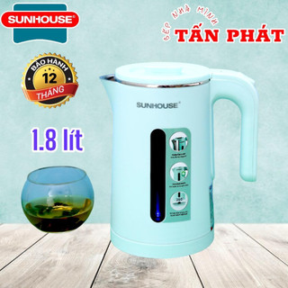 ẤM SIÊU TỐC INOX 2 LỚP 1.8L SUNHOUSE SHD1351 SHD1353 CAM KẾT CHÍNH HÃNG BẢO HÀNH TOÀN QUỐC