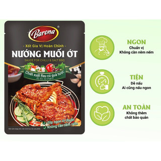 Xốt nướng muối ớt gia vị hoàn chỉnh barona nướng muối ớt 80g