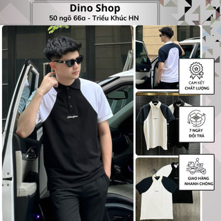 Áo polo nam đôn chề thêu chữ trước ngực phối 2 màu chủ đạo siêu nét - áo thun polo nam đôn chề cao cấp