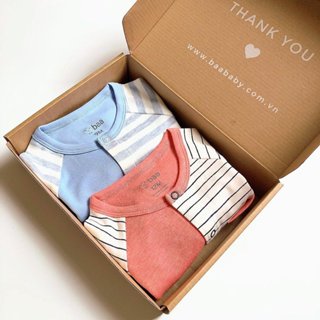 Hộp Kraft lớn, Túi giấy shopping lớn, nhỏ đựng quần áo cho bé và làm quà tặng Baa Baby