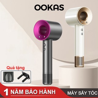 Ookas máy sấy tóc tạo kiểu ion âm，công suất lớn 2200w，nhanh khô, chống gãy rụng tóc, 3 chế độ sấy