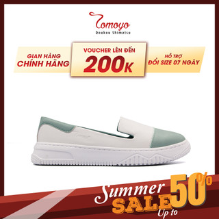Giày sneaker nữ tomoyo da microfiber hoạ tiết sọc caro "siêu cá tính" tmw31207