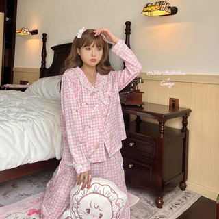  Pijama 2 màu mèo trắng kẻ sọc 