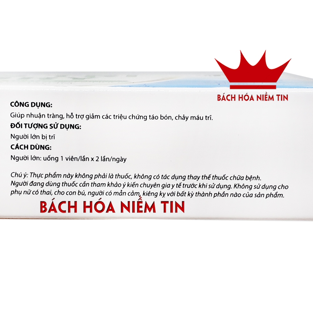 Viên uống tiêu trĩ An Trĩ Kory thành phần từ thiên nhiên - bổ sung chất xơ, giảm táo bón, tiêu trĩ hiệu quả- Hộp 30 viên