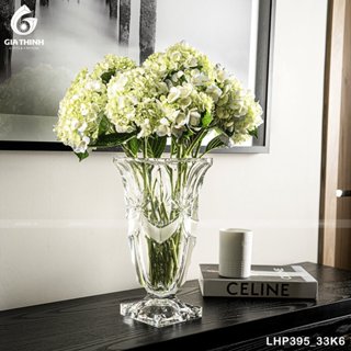Lọ hoa pha lê cao 330mm - (Mô tả) Lọ hoa Pha Lê Tiệp Bohemia Crystal Gia Thịnh có đế mài phổ thông tinh tế, độc đáo.