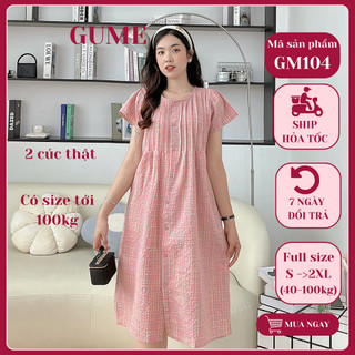 Váy bầu xinh đầm bầu thiết kế bigsize may xếp ly vải cầu vồng ôm dáng GM104
