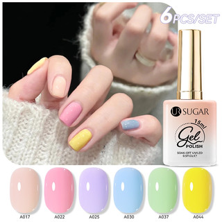 UR SUGAR 6 Màu Sơn Gel Set Sơn Móng Tay Sơn Gel Nhũ Sơn Gel Kim Tuyến