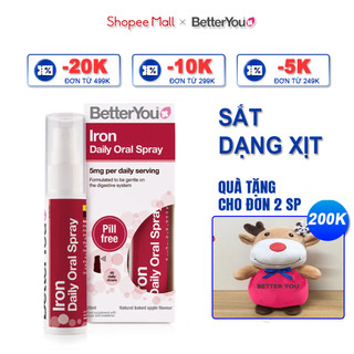 Xịt sắt trẻ em Better You Iron 5mg bổ sung sắt giảm nguy cơ thiếu máu, tăng miễn dịch