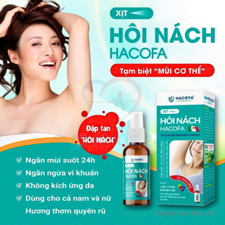 Xịt Hôi Nách HACOFA 30ML/Lọ - Giúp Làm Thơm, Khử Mùi Hôi Làm Giảm Sự Phát Triển Của Vi Khuẩn Gây Mùi