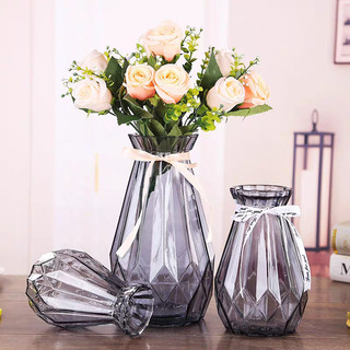 Lọ hoa, bình hoa thủy tinh trumpet18 cm, lọ hoa để bàn, lọ hoa trang trí qhouse