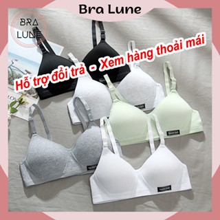 Áo ngực nữ cotton không gọng nâng ngực, áo lót nữ mềm mại thoáng mát tôn vòng 1 gợi cảm mã ANM-01