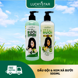[FMCGTT30K2 giảm 30K đơn 99K] COMBO Dầu Gội Và Kem Xả Bưởi Lucky Star 250ml/500ml