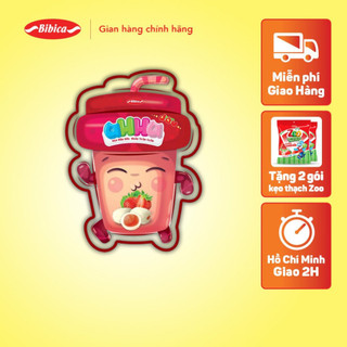 Kẹo Mềm Sữa aHHa Nhân Trân Châu Dâu Bibica 50g