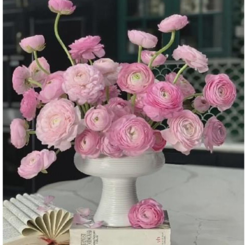 Bình hoa gốm sứ Bát Tràng dáng ly thủy tiên mặt hồ lọ cắm hoa bày hoa quả theo phong cách hiện đại