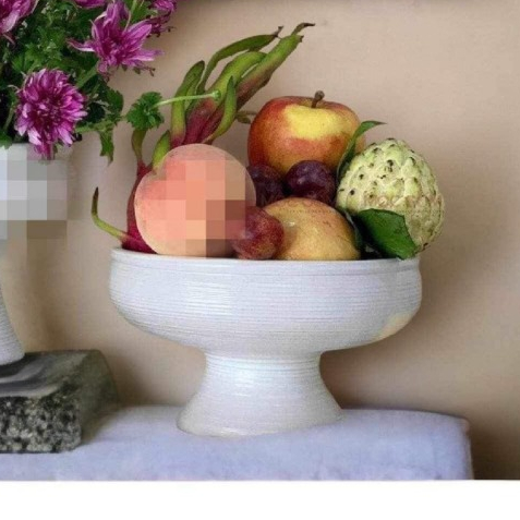 Bình hoa gốm sứ Bát Tràng dáng ly thủy tiên mặt hồ lọ cắm hoa bày hoa quả theo phong cách hiện đại