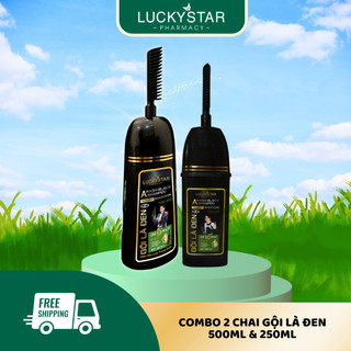 ( Dầu Gội Phủ Bạc ) Gội Là Đen Lucky Star Màu Đen 250/500ml