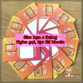 SIM VIETNAMOBILE hạn 4 tháng nghe gọi, tạo tài khoản