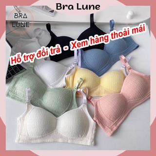 Áo ngực nữ cotton không gọng BRALUNE, áo lót nữ bra mút mỏng nâng nhẹ tôn vòng 1