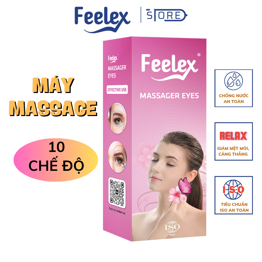 Máy massage đa năng Feelex Massager Eyes 10 chế độ chuyên sâu, nhỏ gọn, tiện dụng